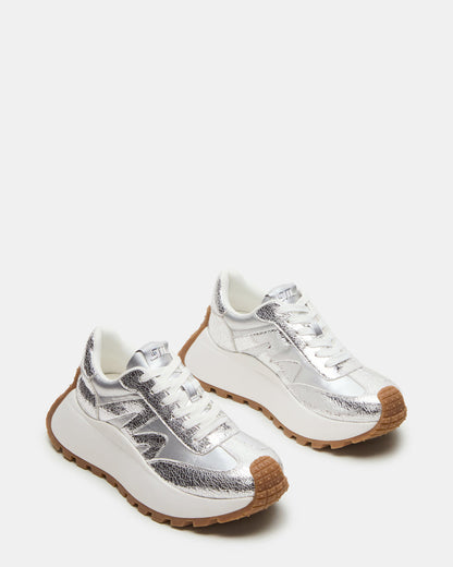 SUPERCAMPO Silver Multi Women's Platform Low-Top Sneaker | Steve Madden