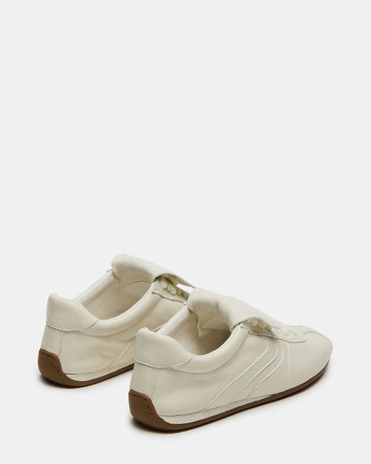 MOBILITY White Leather Women's Low-Top Lace-Up Sneaker | Steve Madden