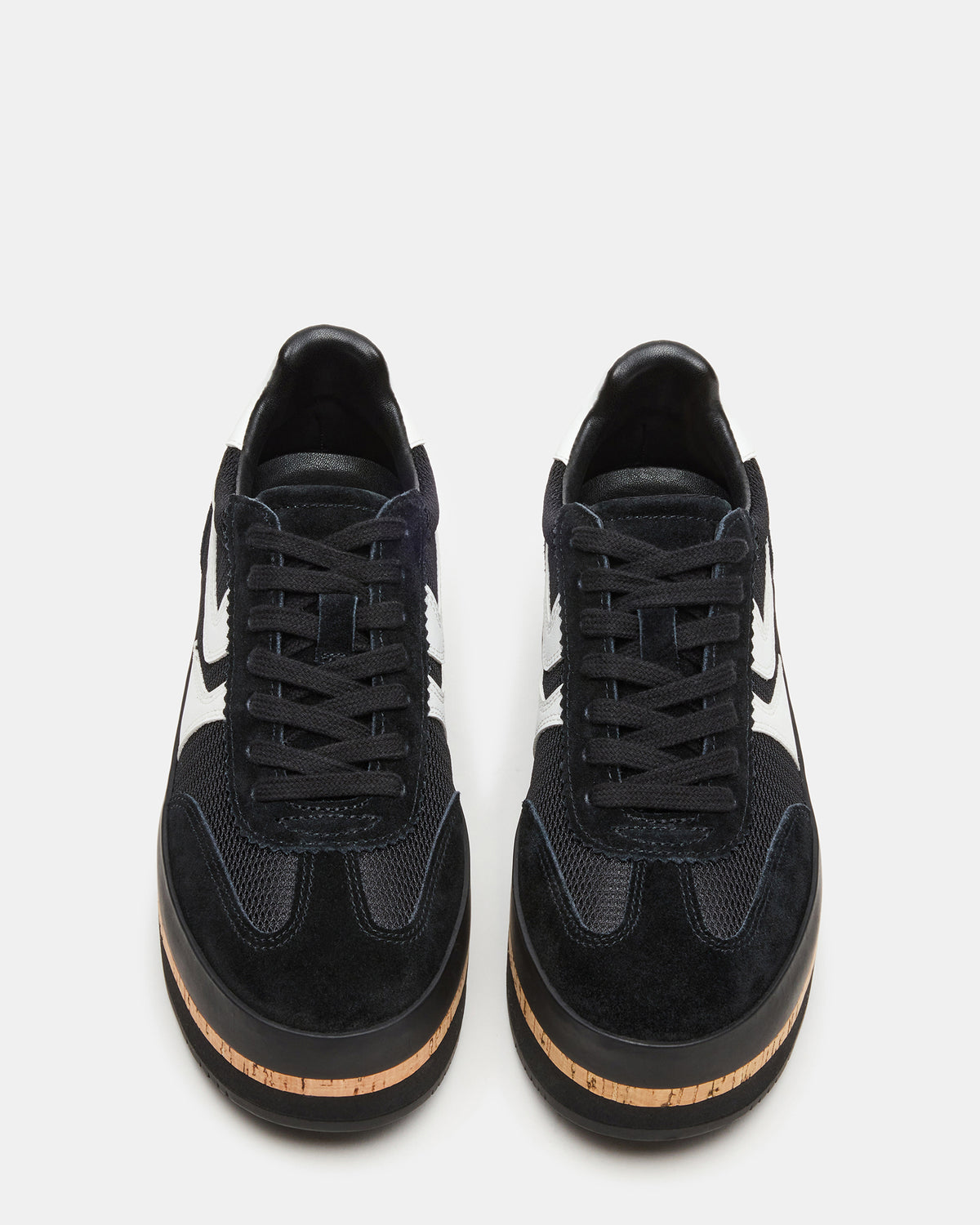JUDGE Black Multi Platform Low-Top Lace-Up Women's Sneaker | Steve Madden