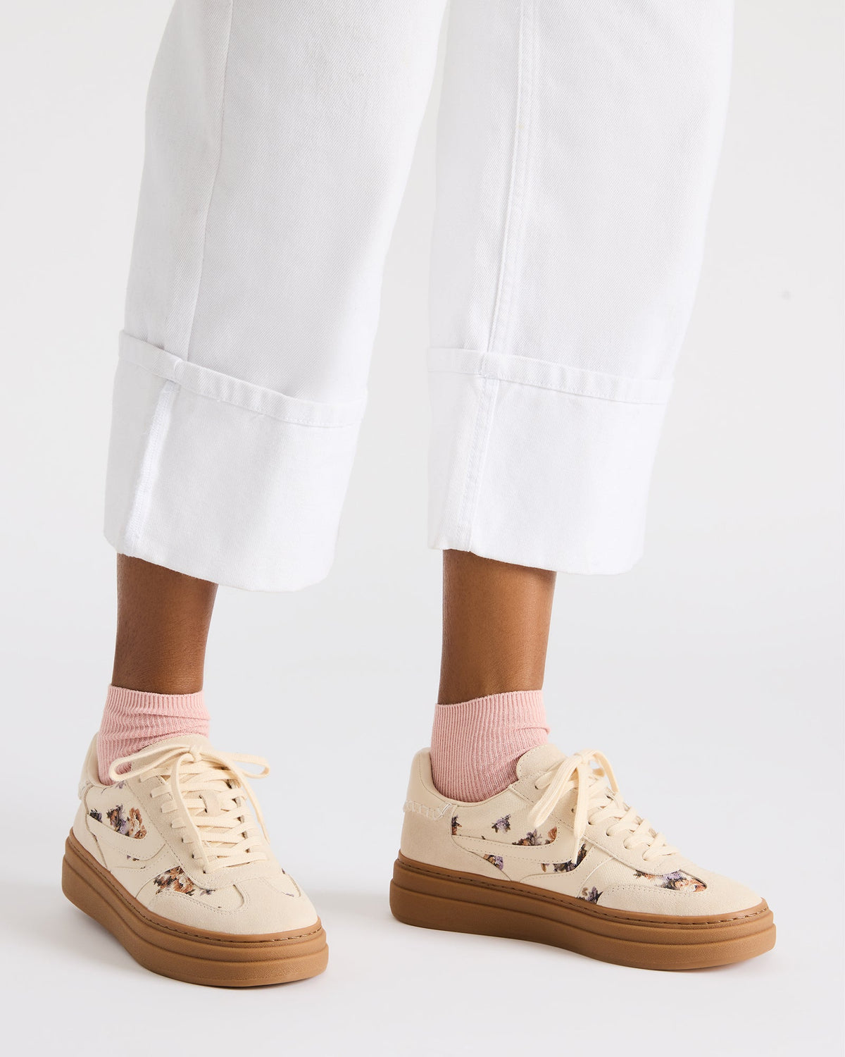 DODGE Floral Multi Low-Top Platform Women's Sneaker | Steve Madden