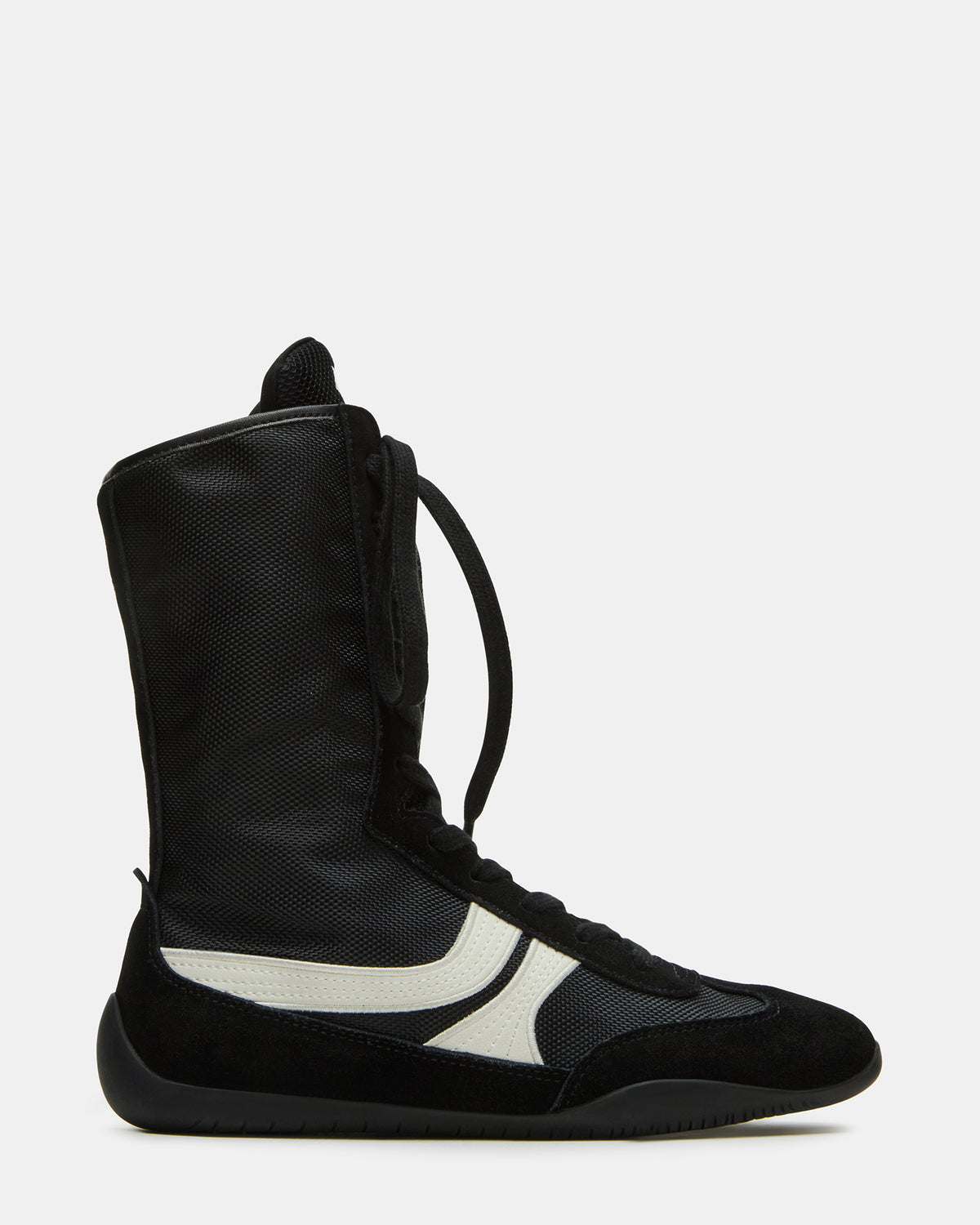 PAXTIN Black Multi Women's High-Top Lace-Up Sneaker | Steve Madden