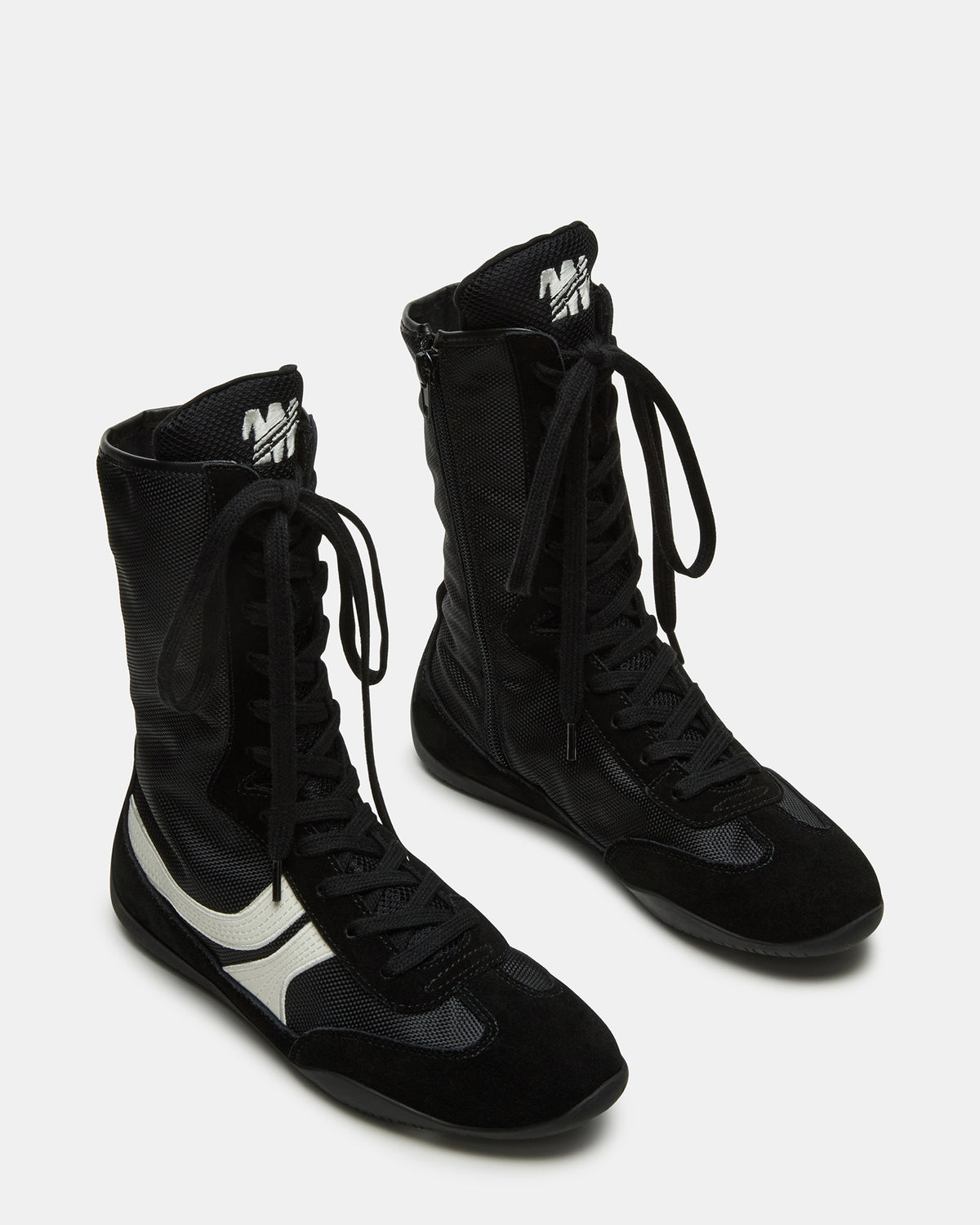 PAXTIN Black Multi Women's High-Top Lace-Up Sneaker | Steve Madden