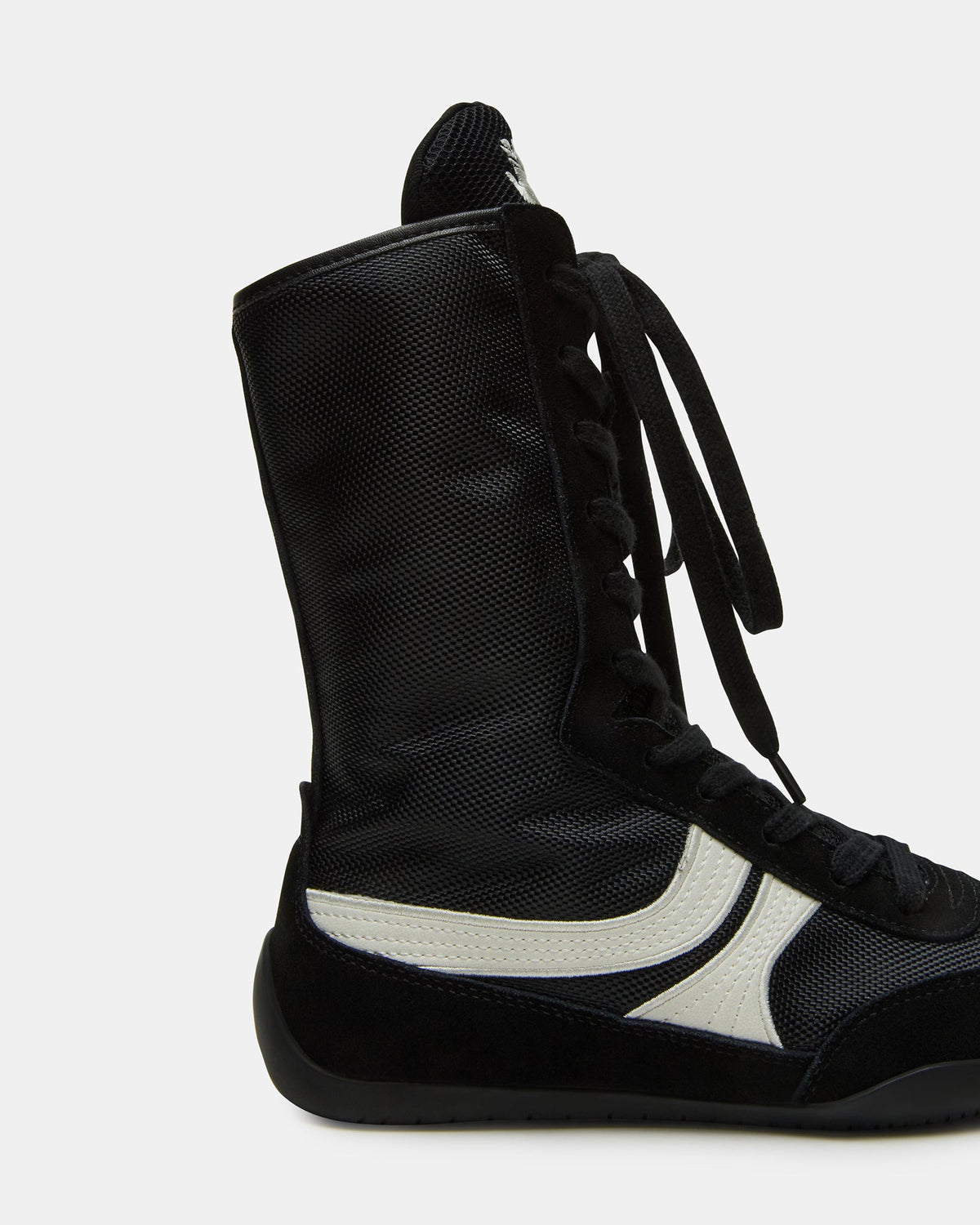 PAXTIN Black Multi Women's High-Top Lace-Up Sneaker | Steve Madden