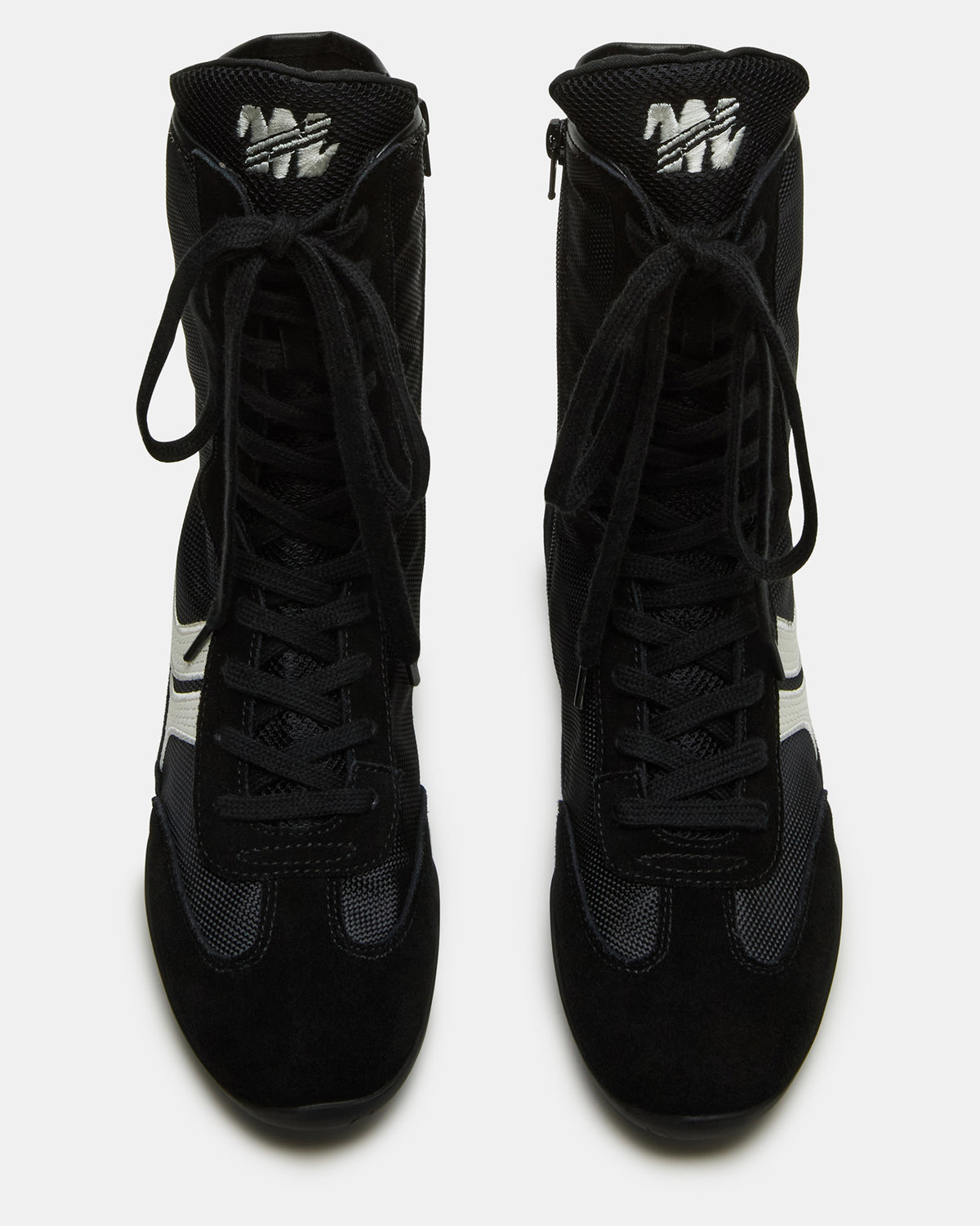 PAXTIN Black Multi Women's High-Top Lace-Up Sneaker | Steve Madden