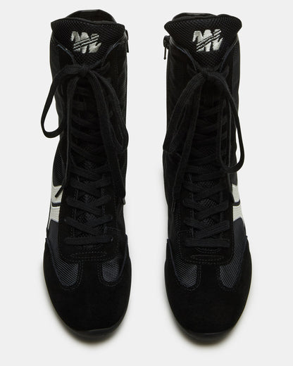 PAXTIN Black Multi Women's High-Top Lace-Up Sneaker | Steve Madden