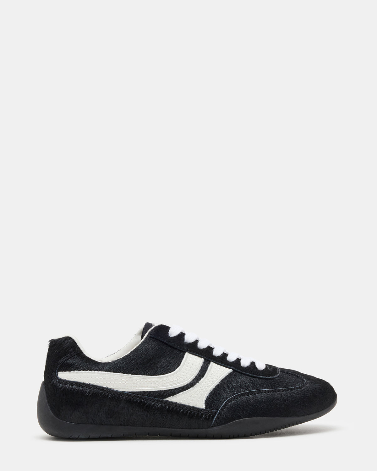 DOBSON Black Multi Women's Low-Top Lace-Up Sneaker | Steve Madden