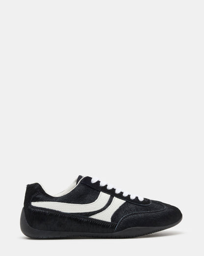 DOBSON Black Multi Women's Low-Top Lace-Up Sneaker | Steve Madden