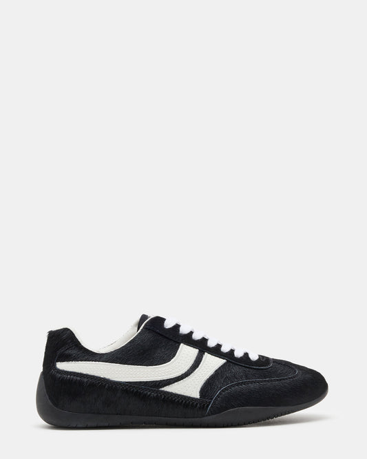 DOBSON Black Multi Women's Low-Top Lace-Up Sneaker | Steve Madden