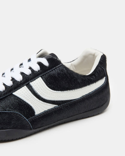 DOBSON Black Multi Women's Low-Top Lace-Up Sneaker | Steve Madden