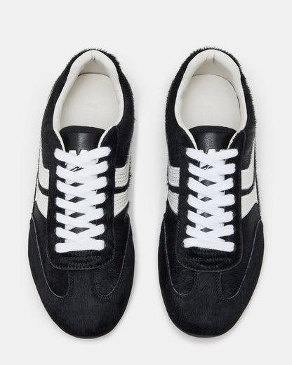 DOBSON Black Multi Women's Low-Top Lace-Up Sneaker | Steve Madden