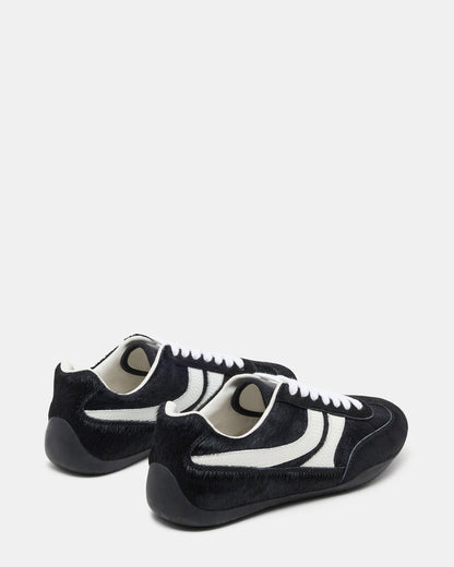 DOBSON Black Multi Women's Low-Top Lace-Up Sneaker | Steve Madden