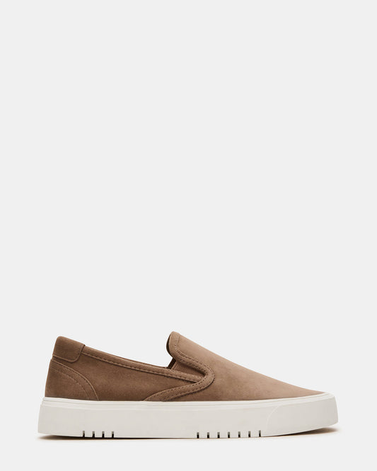 MURPHY Taupe Suede Low-Top Sneaker | Women's Sneakers | Steve Madden