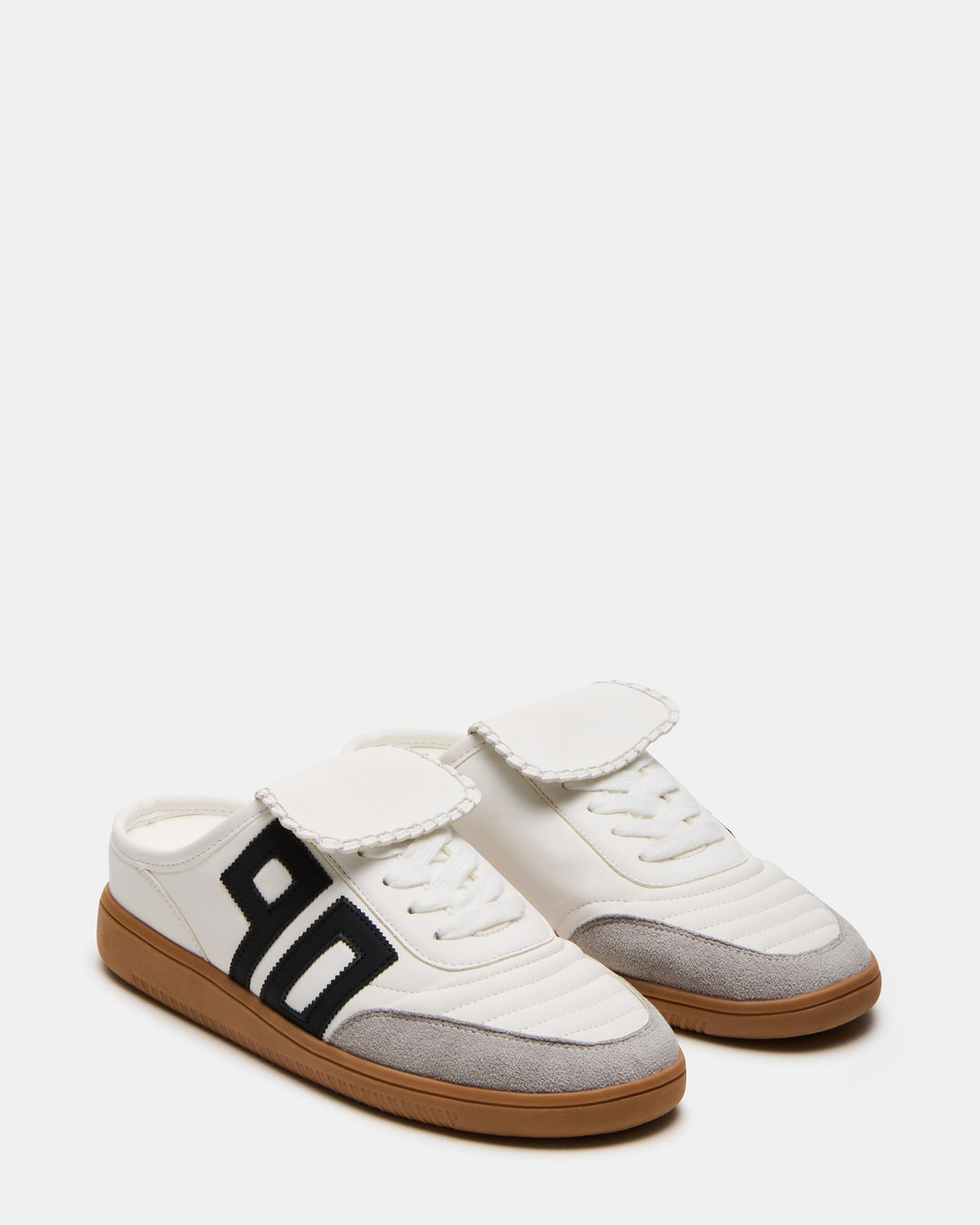 NOSTALGIC White Multi Women's Low-Top Slip-On Mule Sneaker | Steve Madden