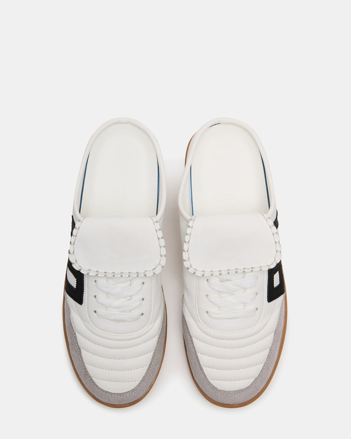 NOSTALGIC White Multi Women's Low-Top Slip-On Mule Sneaker | Steve Madden