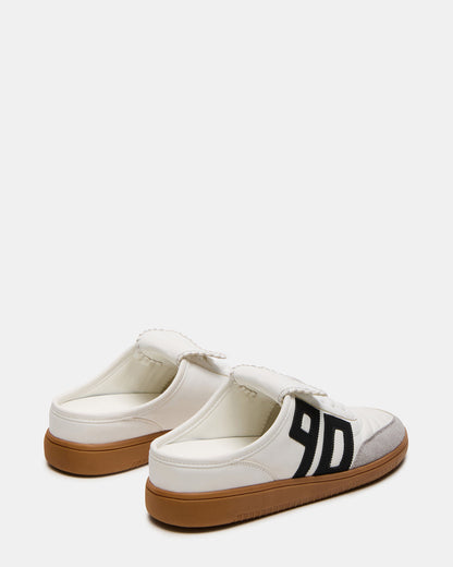 NOSTALGIC White Multi Women's Low-Top Slip-On Mule Sneaker | Steve Madden