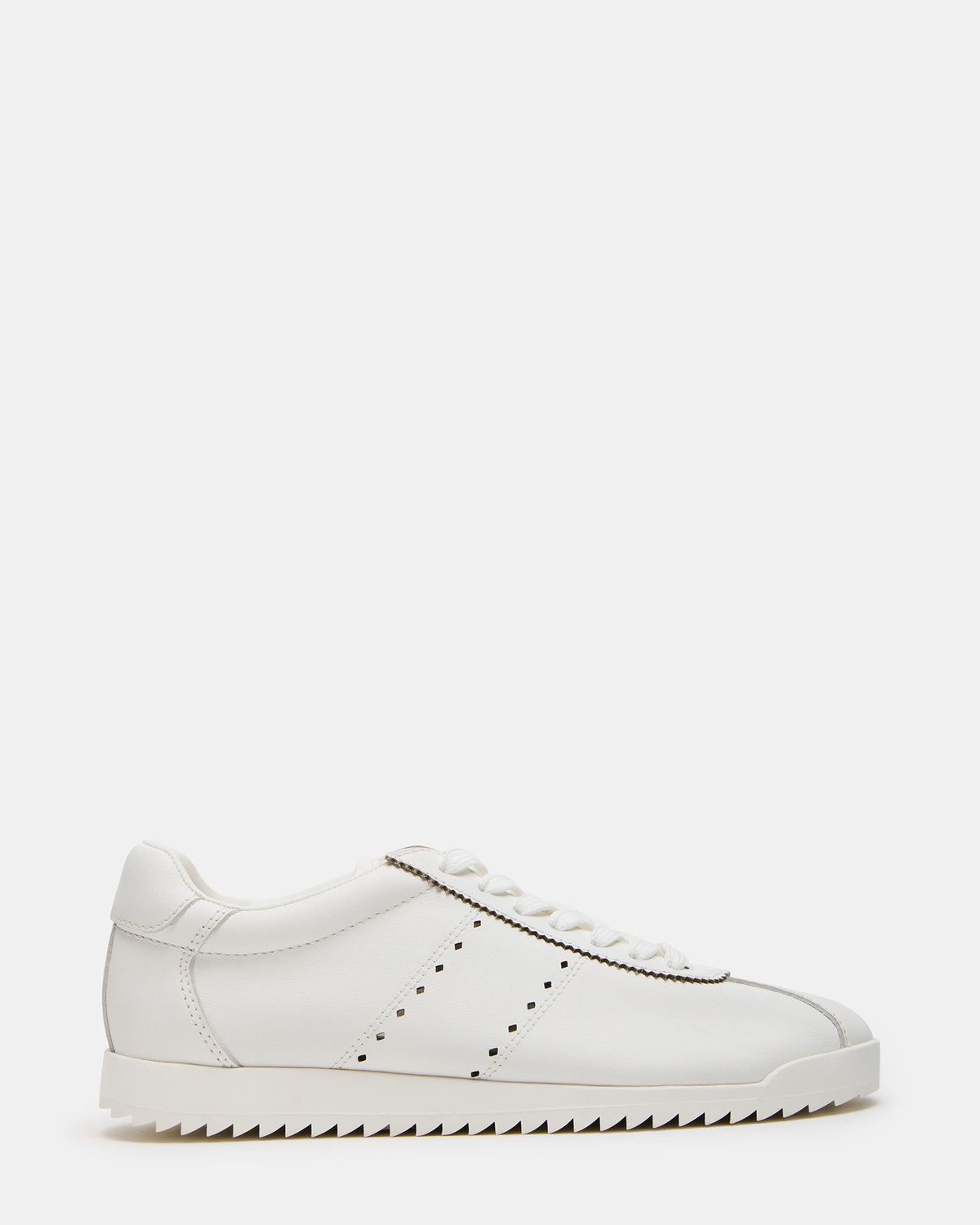 MIRAGE White Leather Women's Low-Top Sneaker | Steve Madden