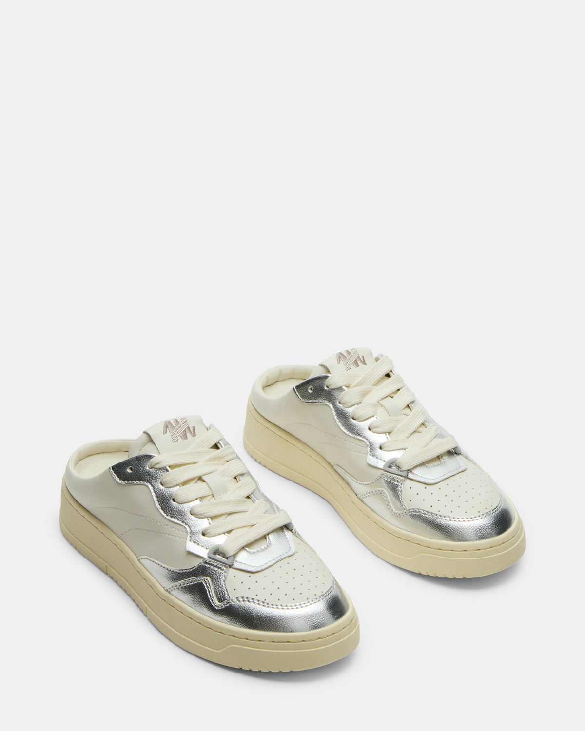 JENSEN Silver Multi Slip-On Low-Top Mule Sneaker | Women's Sneakers | Steve Madden
