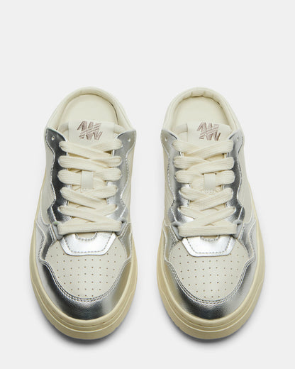 JENSEN Silver Multi Slip-On Low-Top Mule Sneaker | Women's Sneakers | Steve Madden