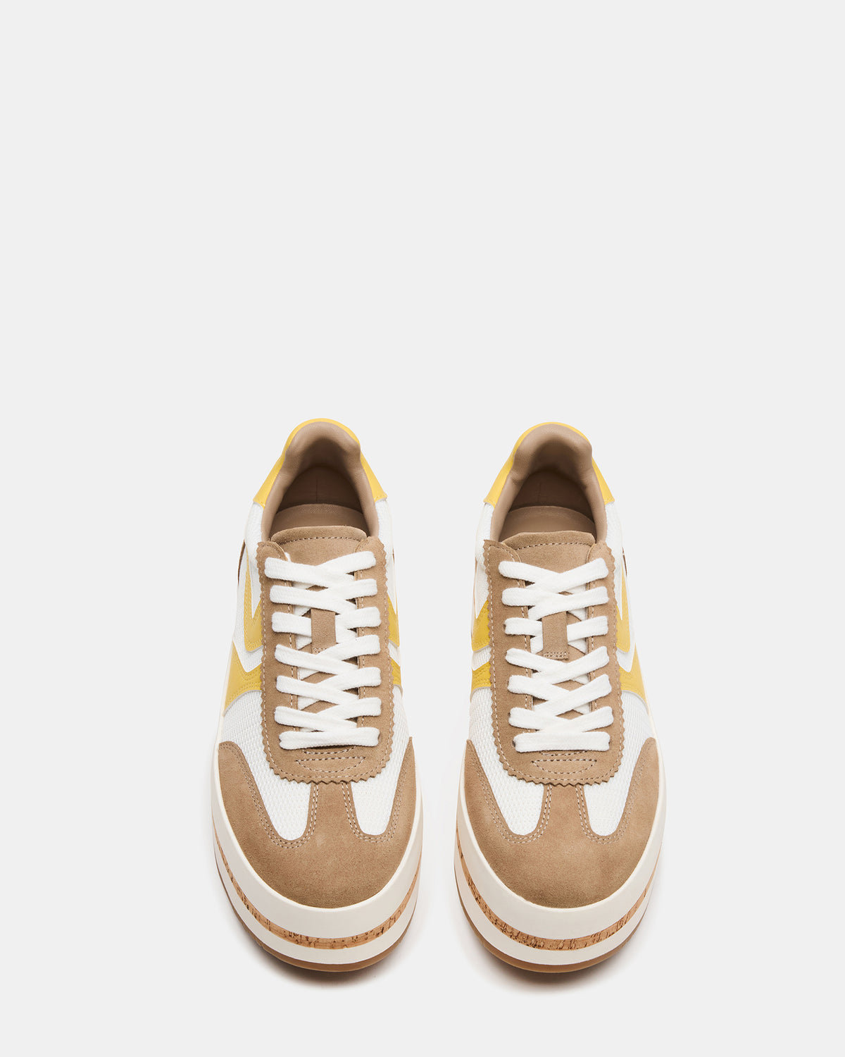 JUDGE Taupe Multi Platform Low-Top Lace-Up Women's Sneaker | Steve Madden