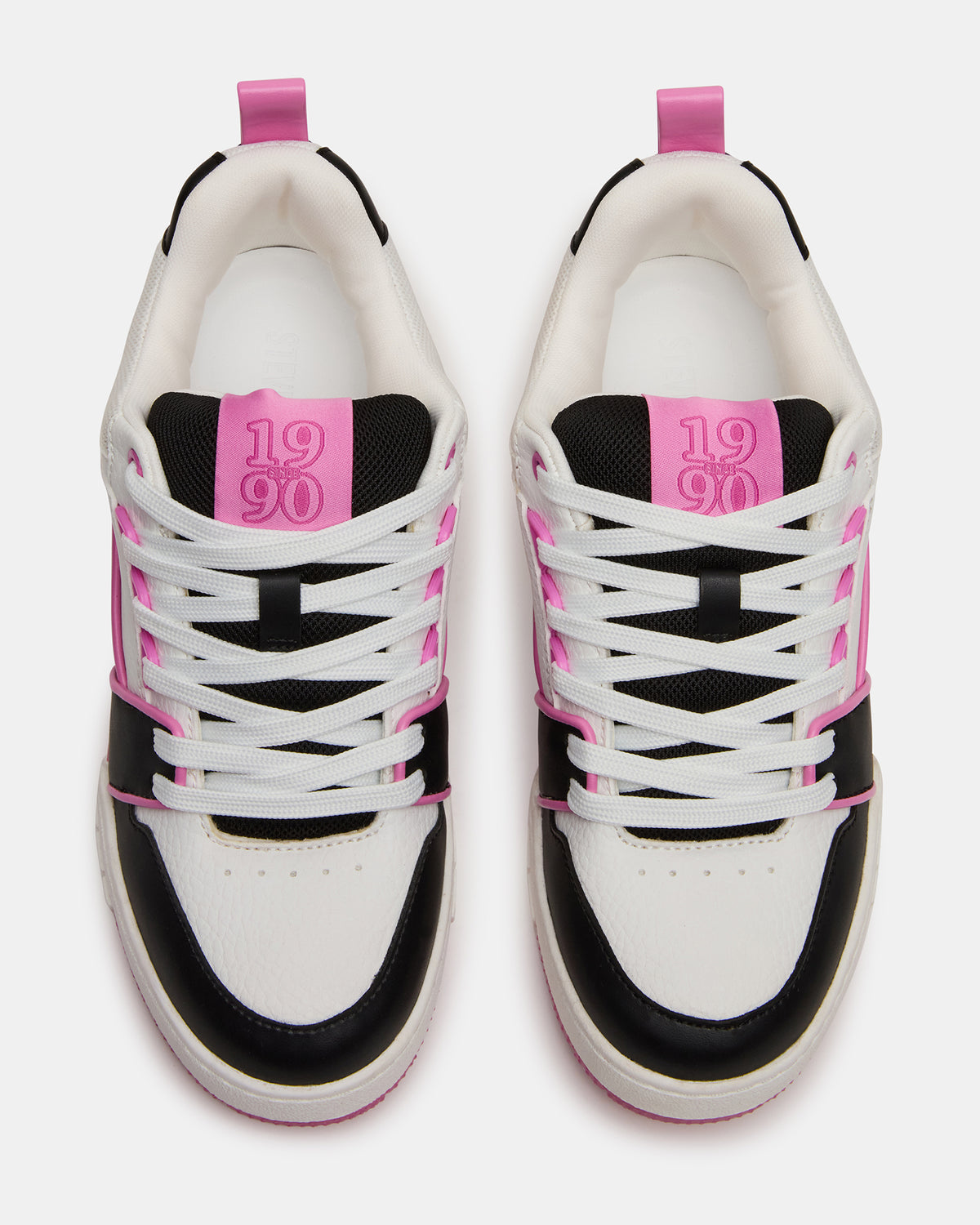 SKATER Black/Pink Low-Top Lace-Up Women's Sneaker | Steve Madden