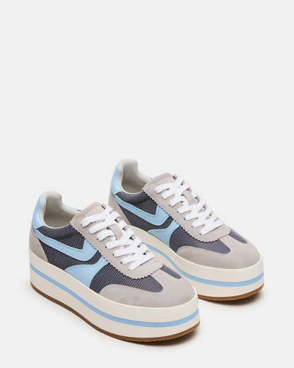 JUDGE Grey Multi Platform Low-Top Lace-Up Women's Sneaker | Steve Madden