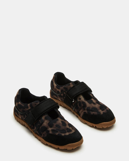 AGILITY Leopard Velcro Women's Mary Jane Low-Top Sneaker | Steve Madden