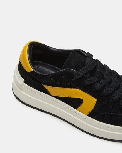 KICKFLIP Black Suede Platform Low-Top Sneaker | Women's Sneakers | Steve Madden