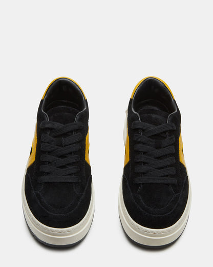 KICKFLIP Black Suede Platform Low-Top Sneaker | Women's Sneakers | Steve Madden