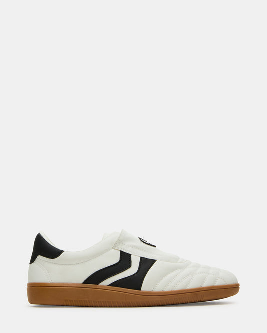 BOLT Black/White Low-Top Sneaker | Women's Sneakers | Steve Madden