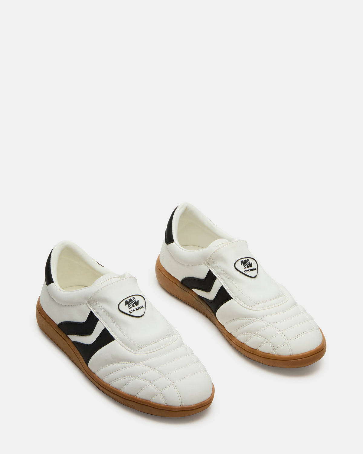 BOLT Black/White Low-Top Sneaker | Women's Sneakers | Steve Madden