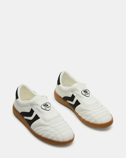 BOLT Black/White Low-Top Sneaker | Women's Sneakers | Steve Madden
