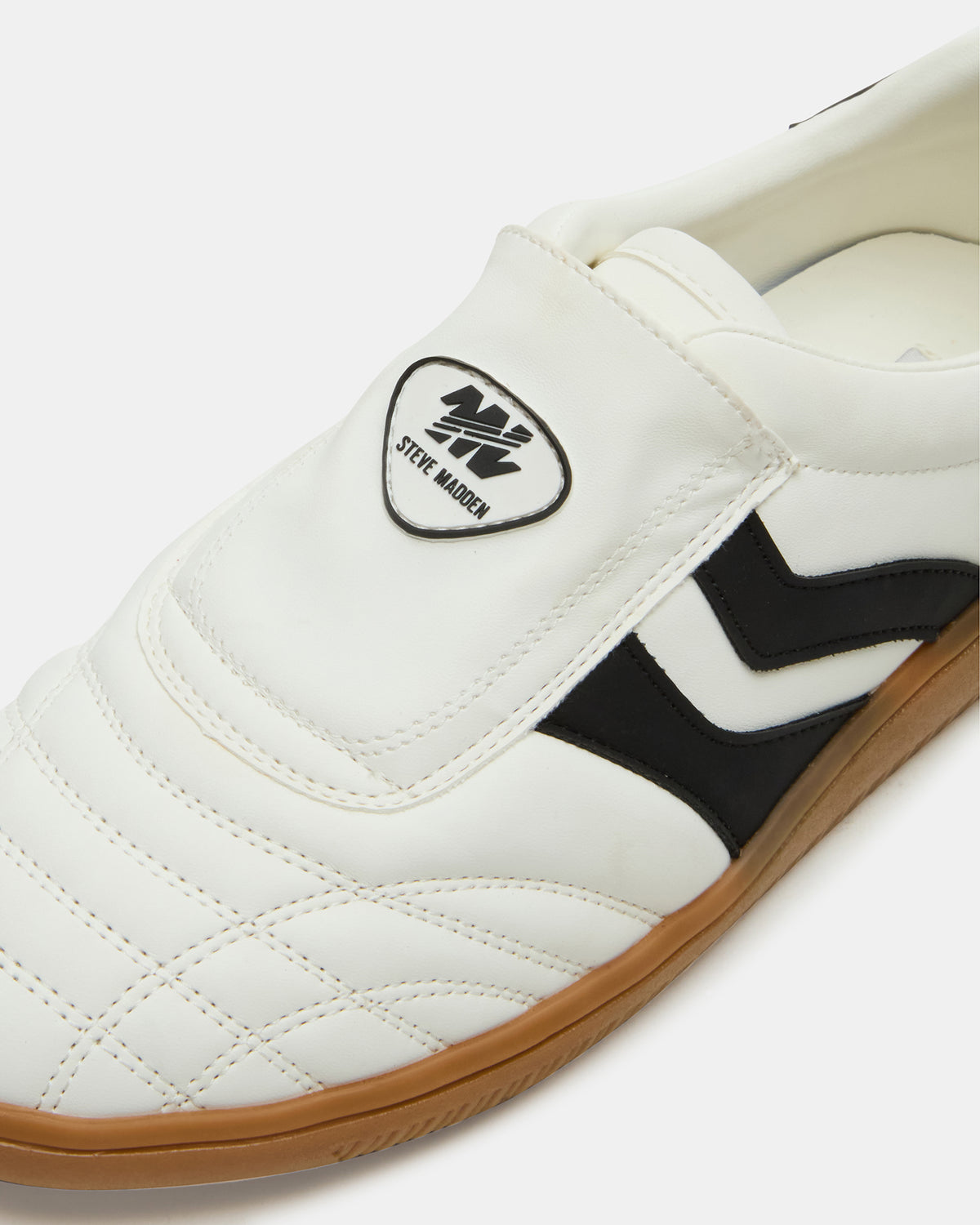 BOLT Black/White Low-Top Sneaker | Women's Sneakers | Steve Madden