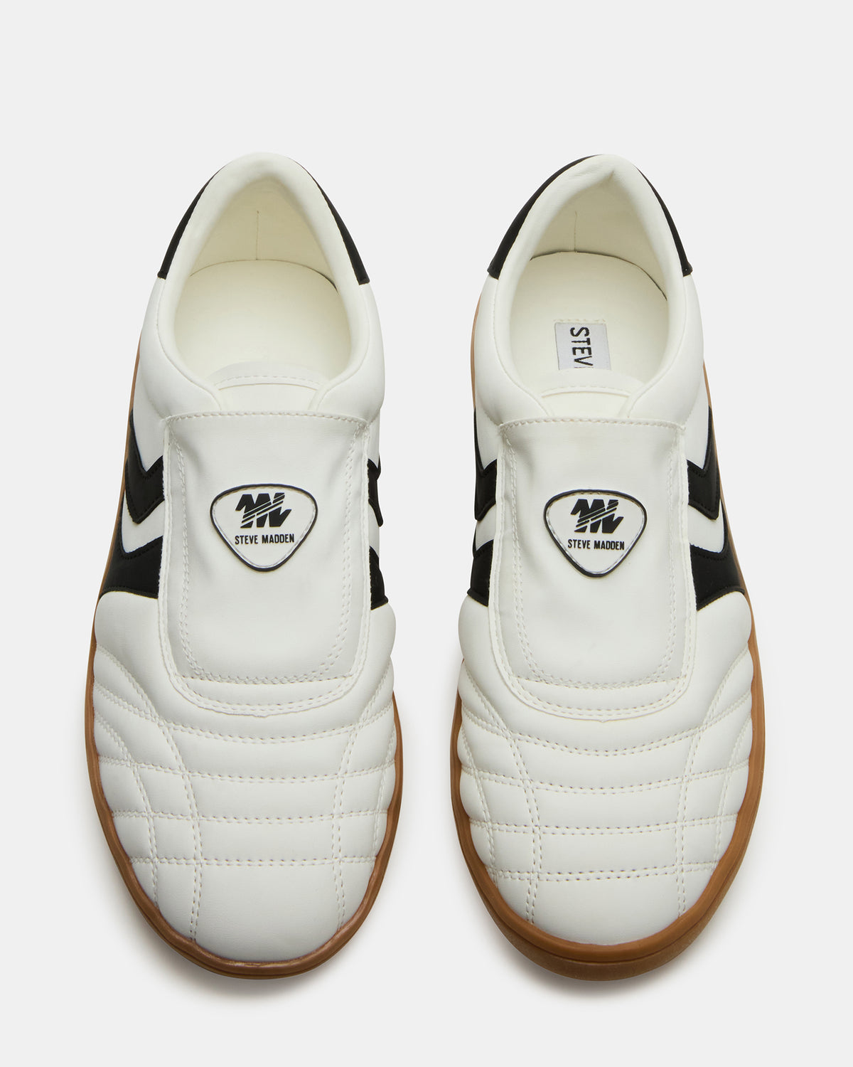 BOLT Black/White Low-Top Sneaker | Women's Sneakers | Steve Madden