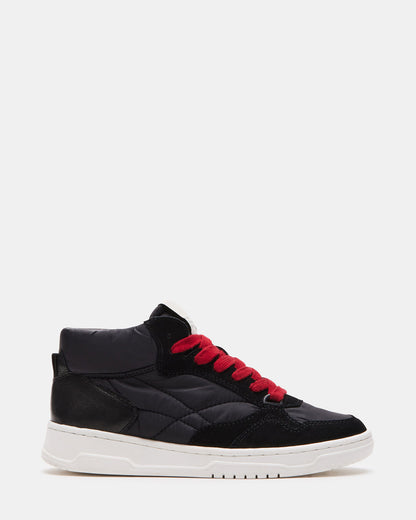 EVERETT Black Multi High-Top Lace-Up Sneaker | Women's Sneakers | Steve Madden