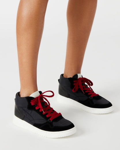 EVERETT Black Multi High-Top Lace-Up Sneaker | Women's Sneakers | Steve Madden