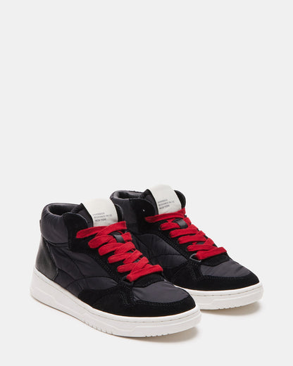 EVERETT Black Multi High-Top Lace-Up Sneaker | Women's Sneakers | Steve Madden
