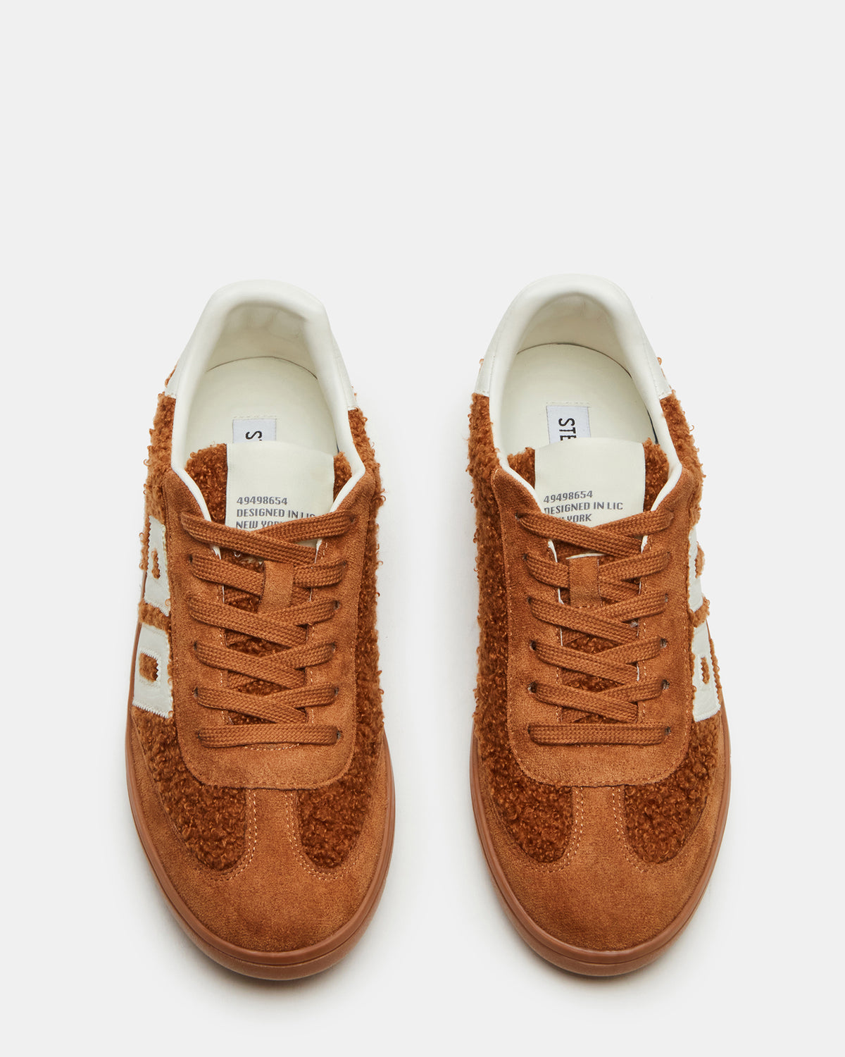NINETIES Tobacco Low-Top Faux Shearling Sneaker | Women's Sneakers | Steve Madden