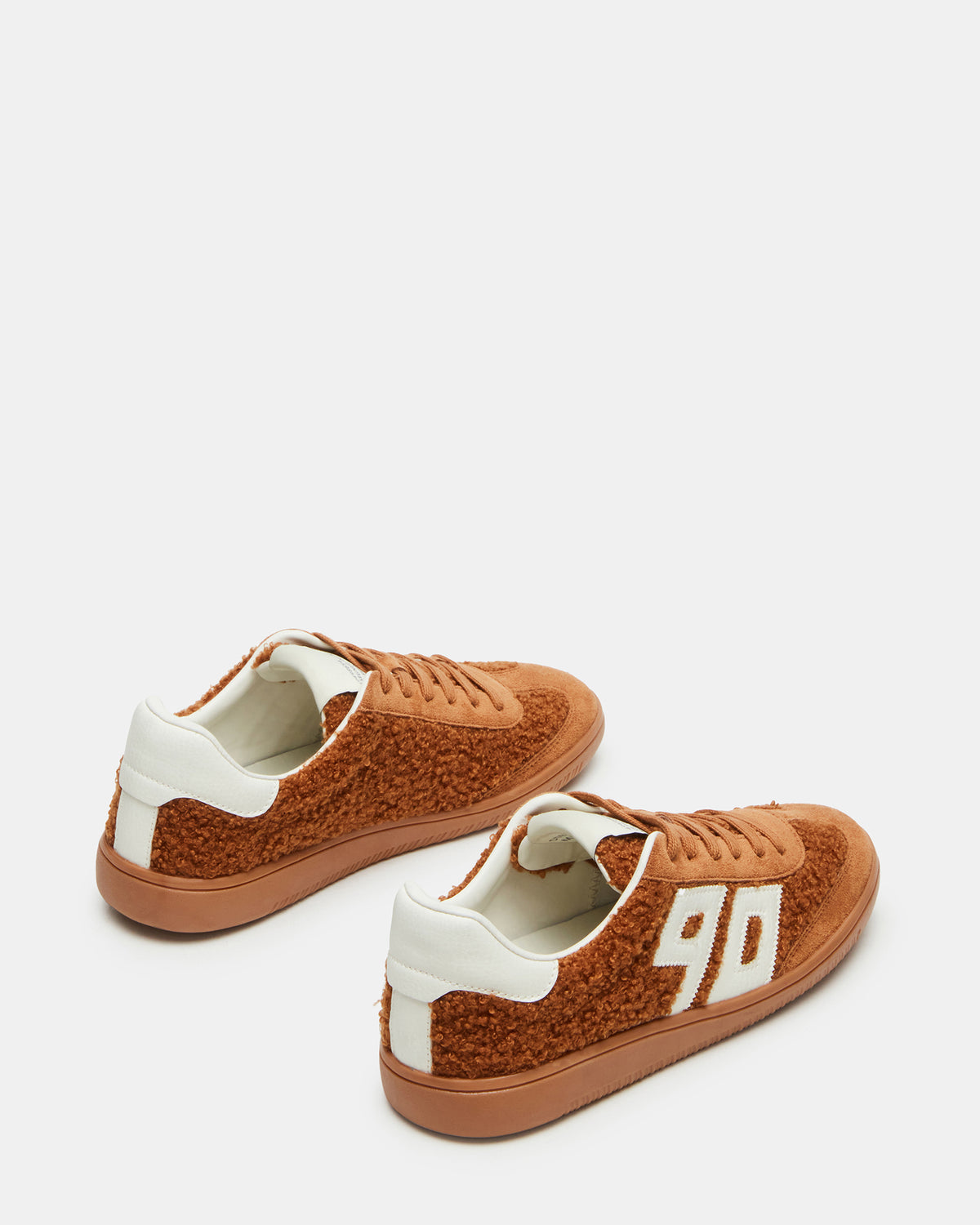 NINETIES Tobacco Low-Top Faux Shearling Sneaker | Women's Sneakers | Steve Madden