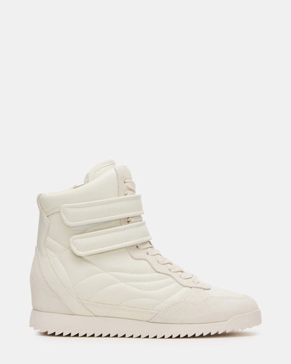 LIFTOFF White Leather Lace-Up High-Top Sneaker | Steve Madden