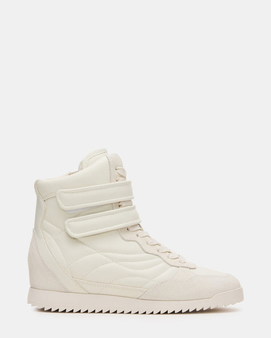 LIFTOFF White Leather Lace-Up High-Top Sneaker | Steve Madden