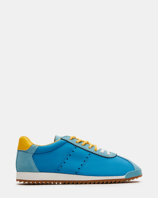 MIRAGE Blue/Yellow Low-Top Sneaker | Women's Sneakers | Steve Madden