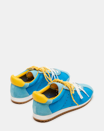 MIRAGE Blue/Yellow Low-Top Sneaker | Women's Sneakers | Steve Madden