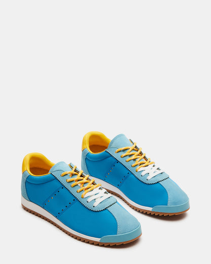 MIRAGE Blue/Yellow Low-Top Sneaker | Women's Sneakers | Steve Madden