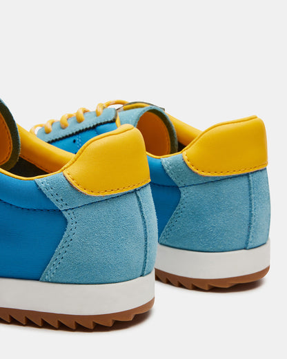 MIRAGE Blue/Yellow Low-Top Sneaker | Women's Sneakers | Steve Madden