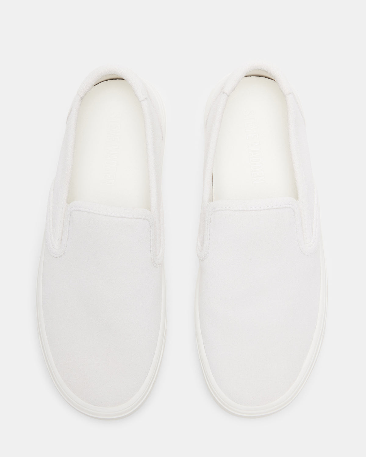 MURPHY White Suede Women's Low-Top Sneaker | Steve Madden