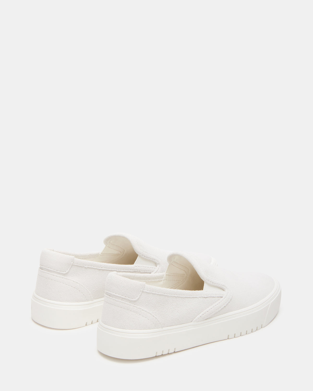 MURPHY White Suede Women's Low-Top Sneaker | Steve Madden