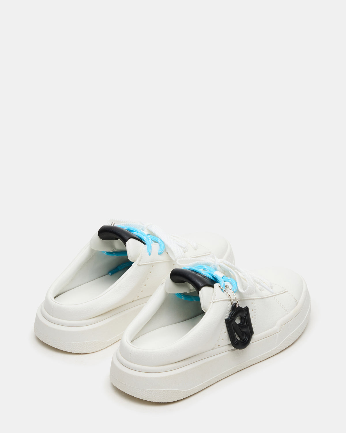 MARNEY White/Black Low-Top Lace-Up Mule Women's Sneaker | Steve Madden