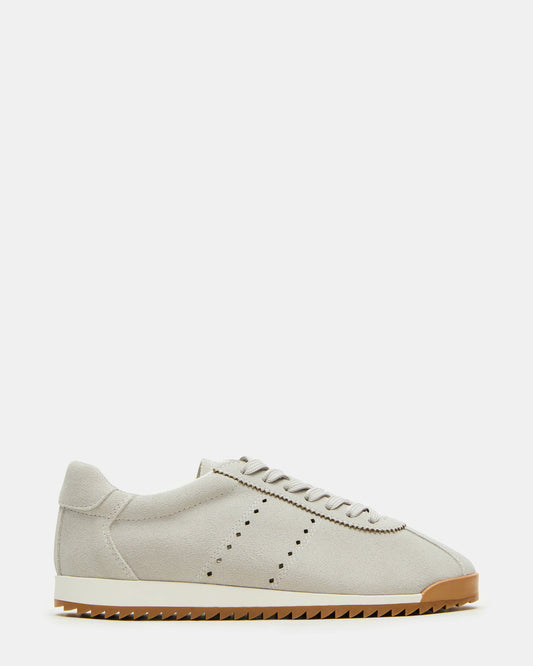 MIRAGE Grey Suede Low-Top Sneaker | Women's Sneakers | Steve Madden