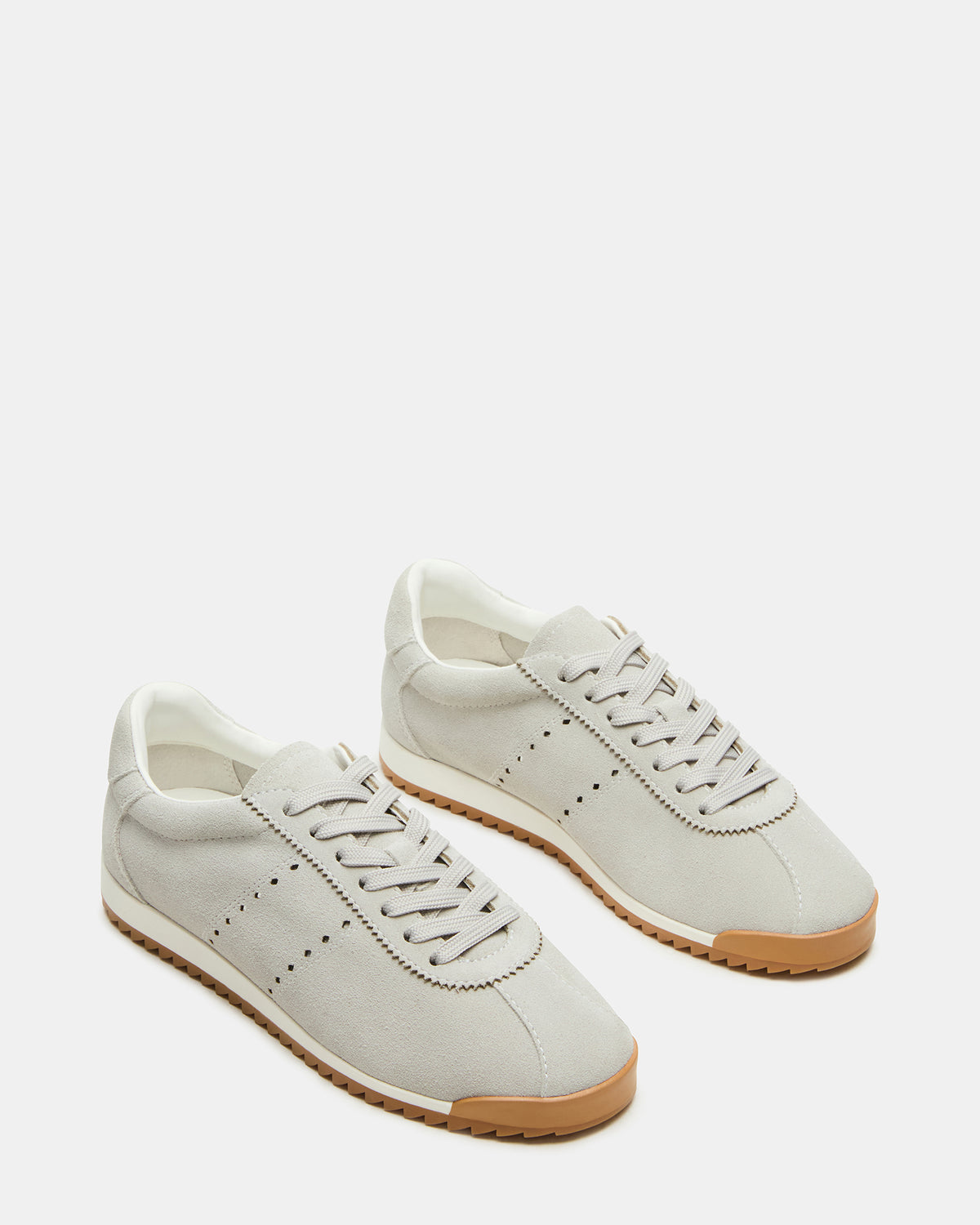 MIRAGE Grey Suede Low-Top Sneaker | Women's Sneakers | Steve Madden