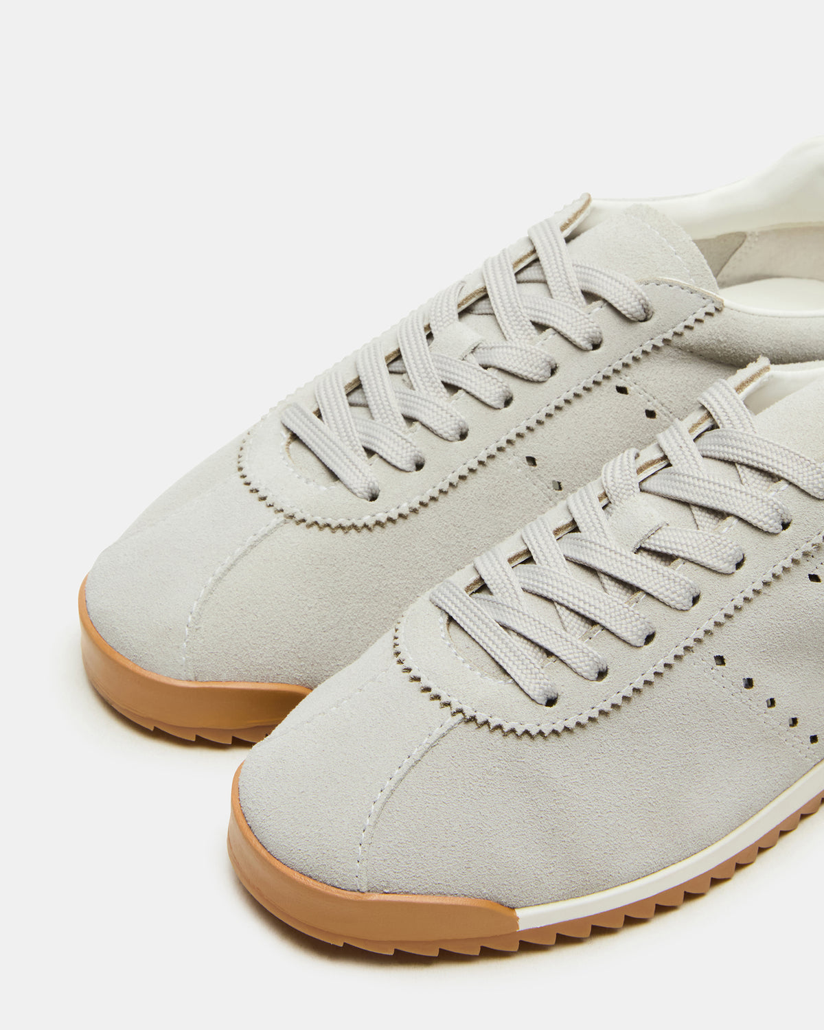 MIRAGE Grey Suede Low-Top Sneaker | Women's Sneakers | Steve Madden